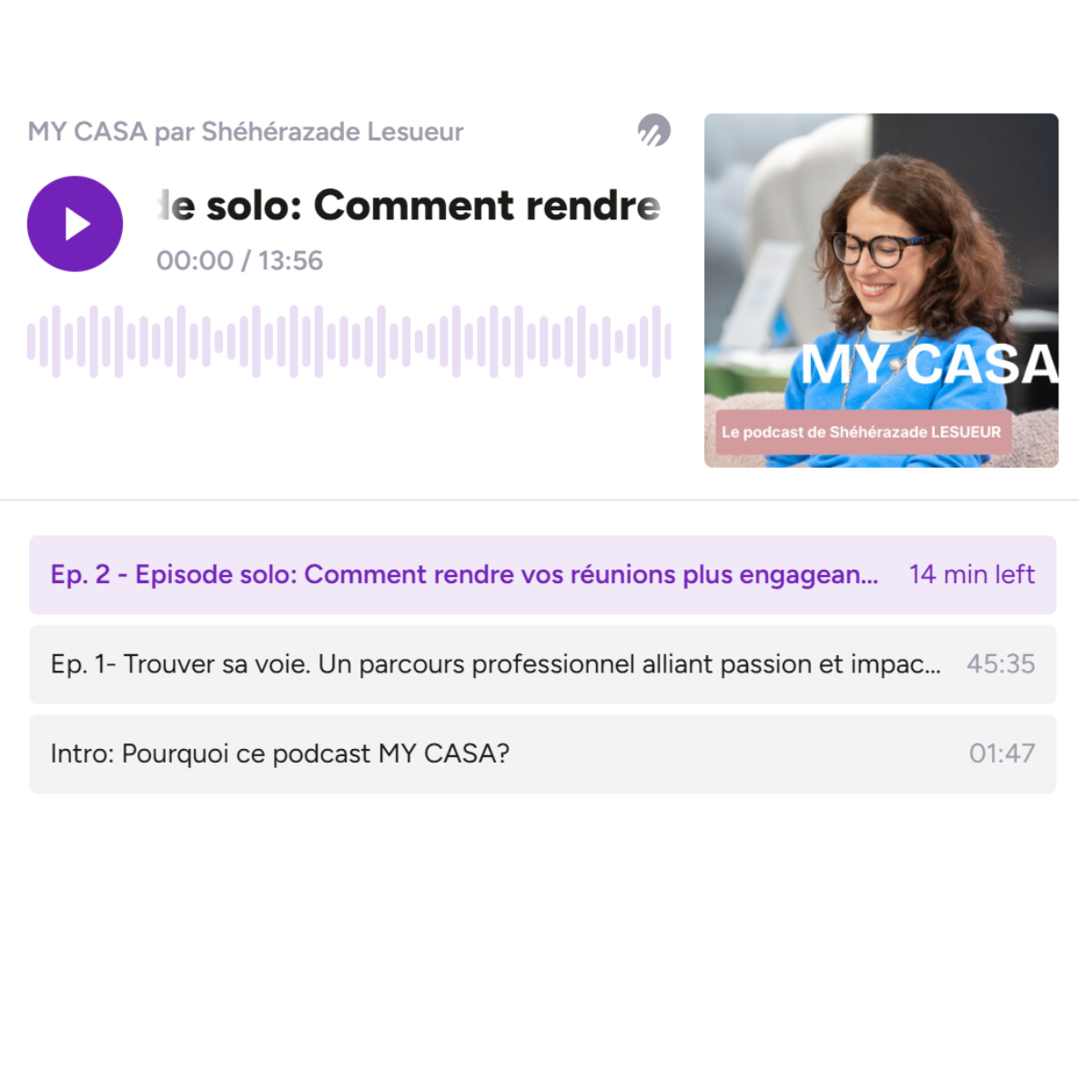 Shera Lesueur Shera Lesueur, podcast MY CASA